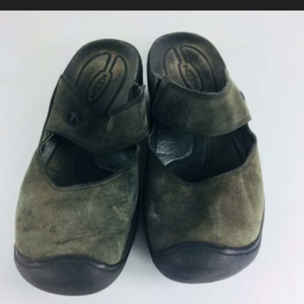 Keen Gray Slip On Close Toe Mule Sandals